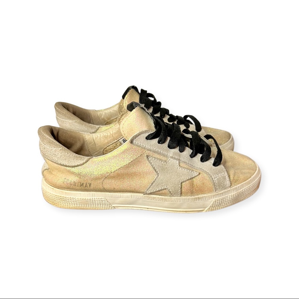 Golden Goose Iridescent Glitter May Sneakers